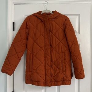 Maternity jacket in size XS. Burnt orange color, brand is Sonoma by Kohls.